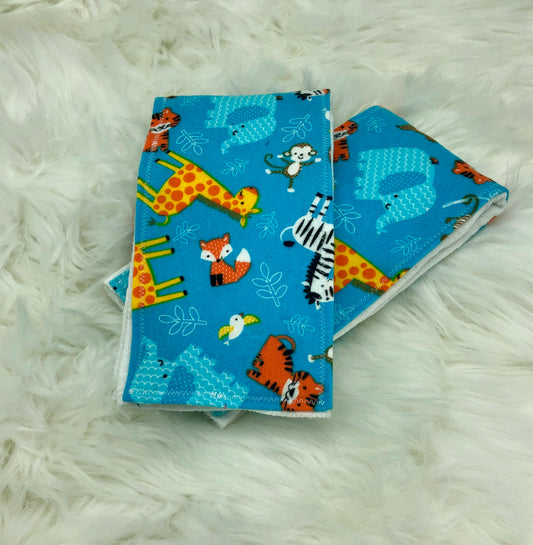 Zoo Animals Burp Cloth Set