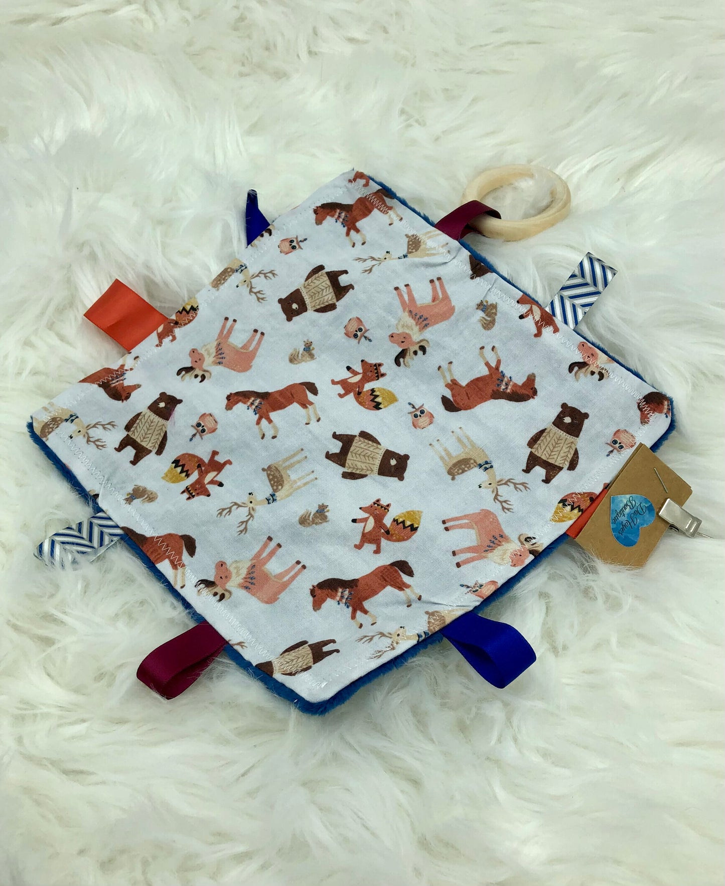 Woodland Animals with Scarfs and Sweaters - Crinkle Tag Sensory