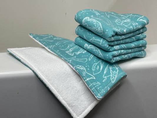 Teal Ocean- Washcloth