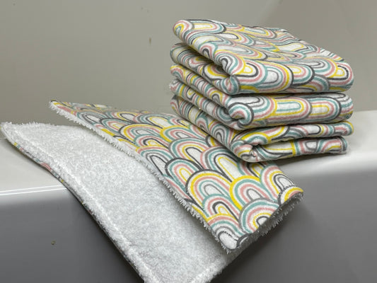 Pastel Rainbows- Washcloth