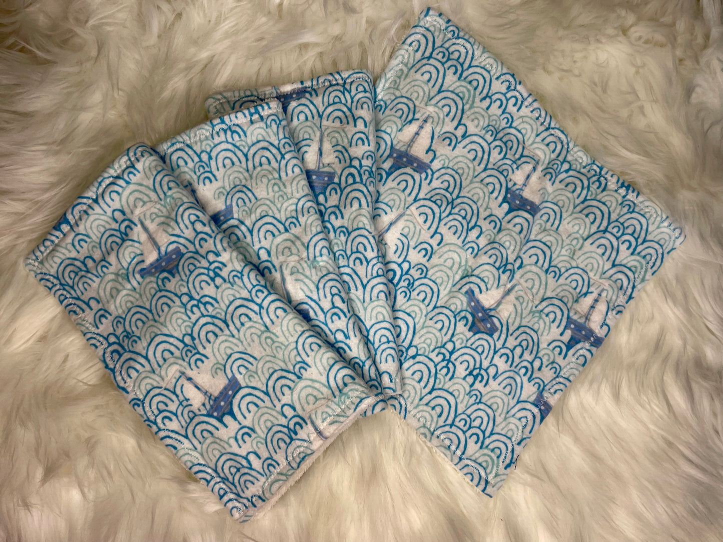 Sailboat and Waves- Washcloth