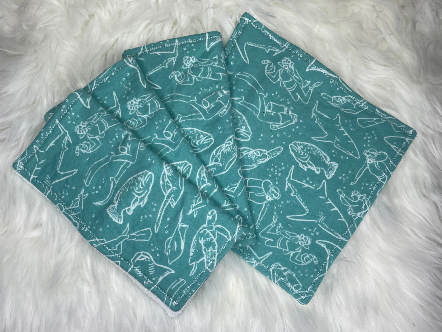Teal Ocean- Washcloth