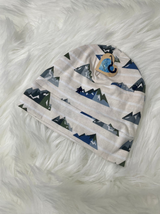 Stripes w/ Mountains Beanie Hat