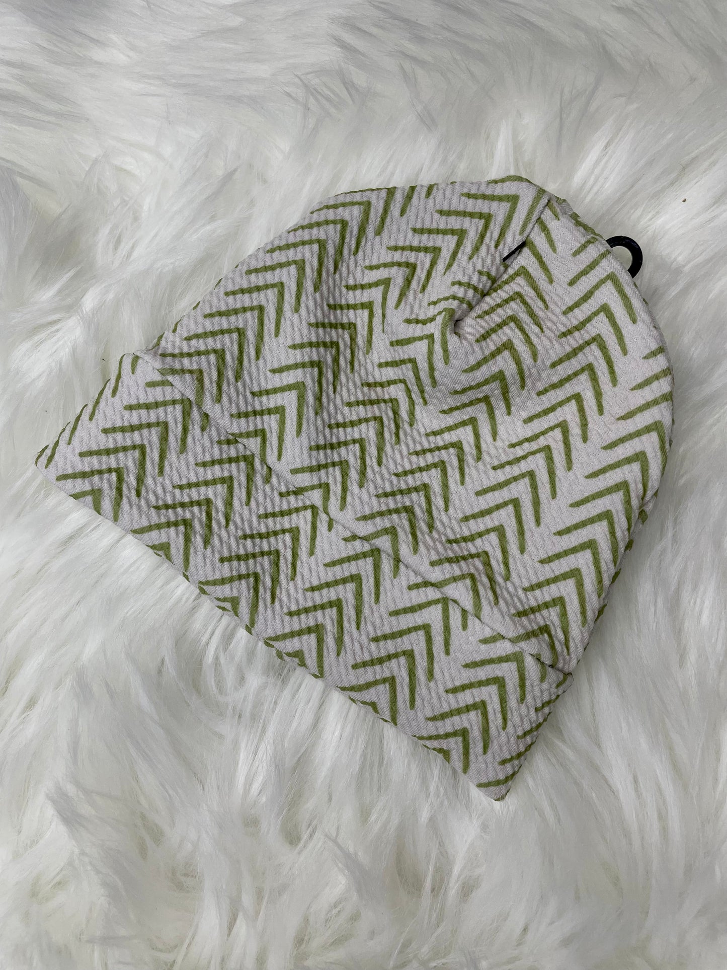Green Chevron Beanie Hat