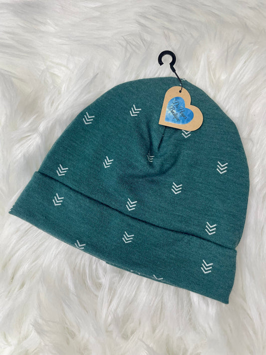 Green Chevron Arrows Beanie Hat