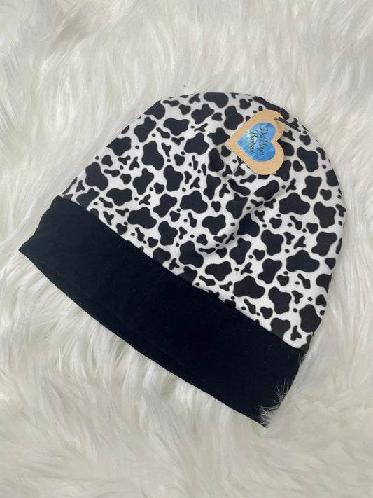 Cow Print Beanie Hat