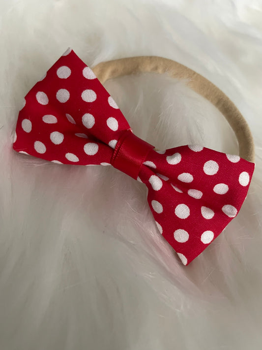 Red Polka Dots- Bow