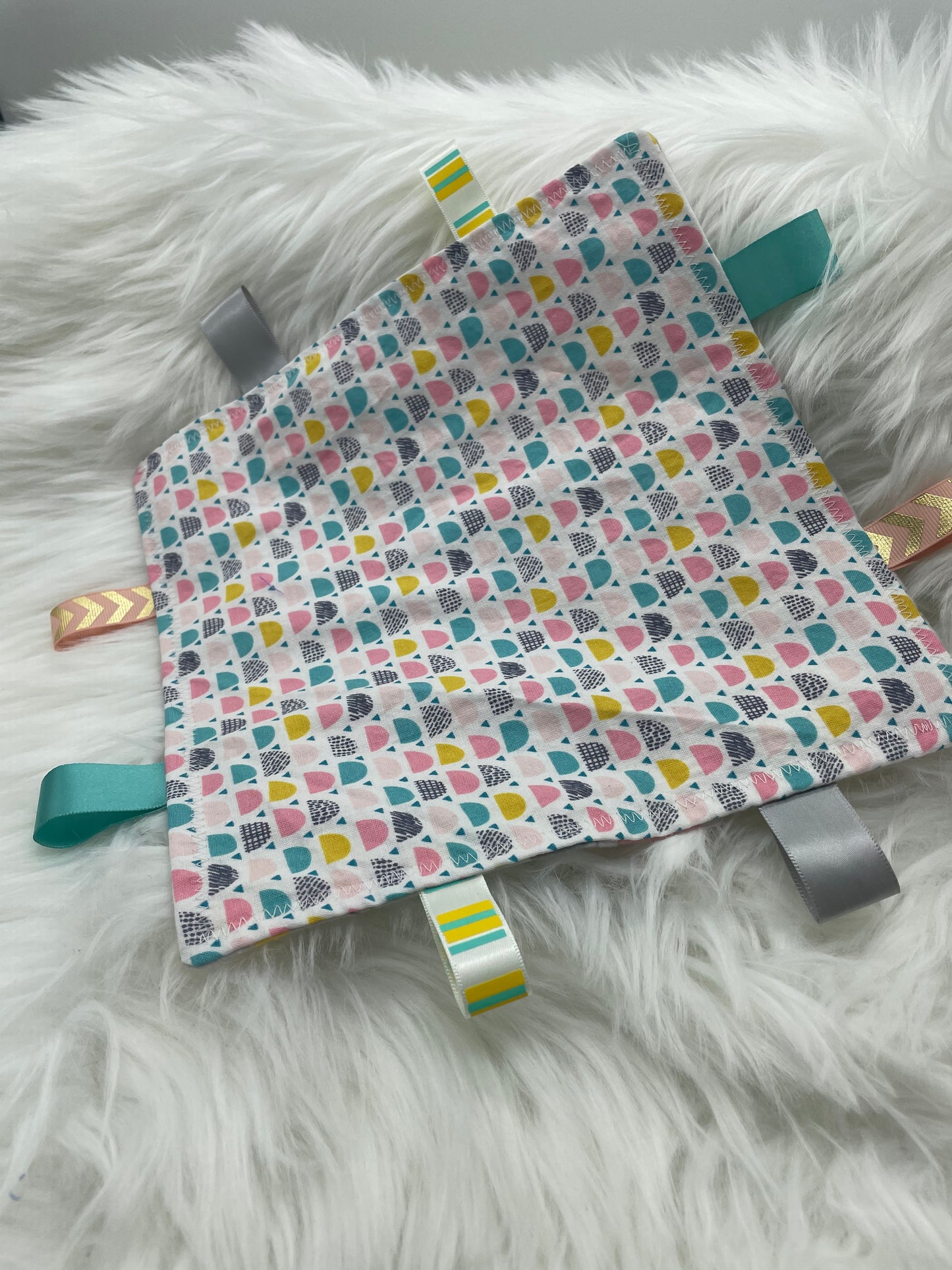Pastel Elephants - Crinkle Tag Sensory