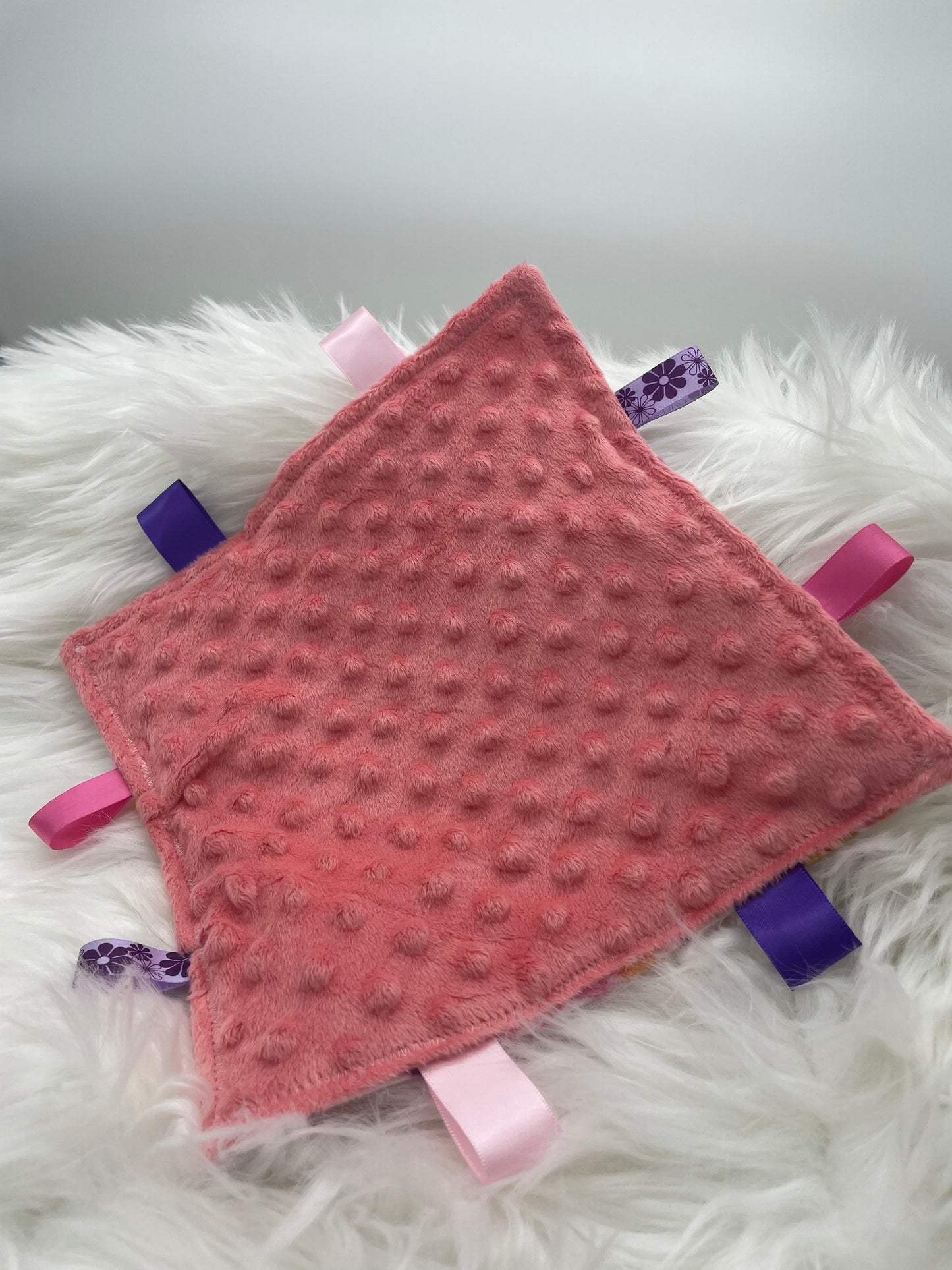 Abstract Pink, Purple and Orange Flowe - Crinkle Tag Sensory