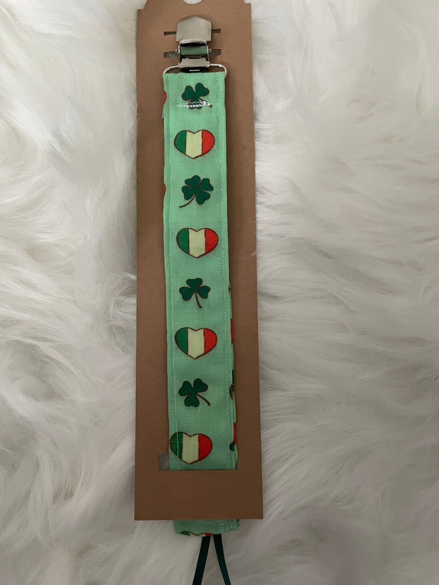 Lucky Shamrocks- Holiday Pacifier/Toy Tether Individual
