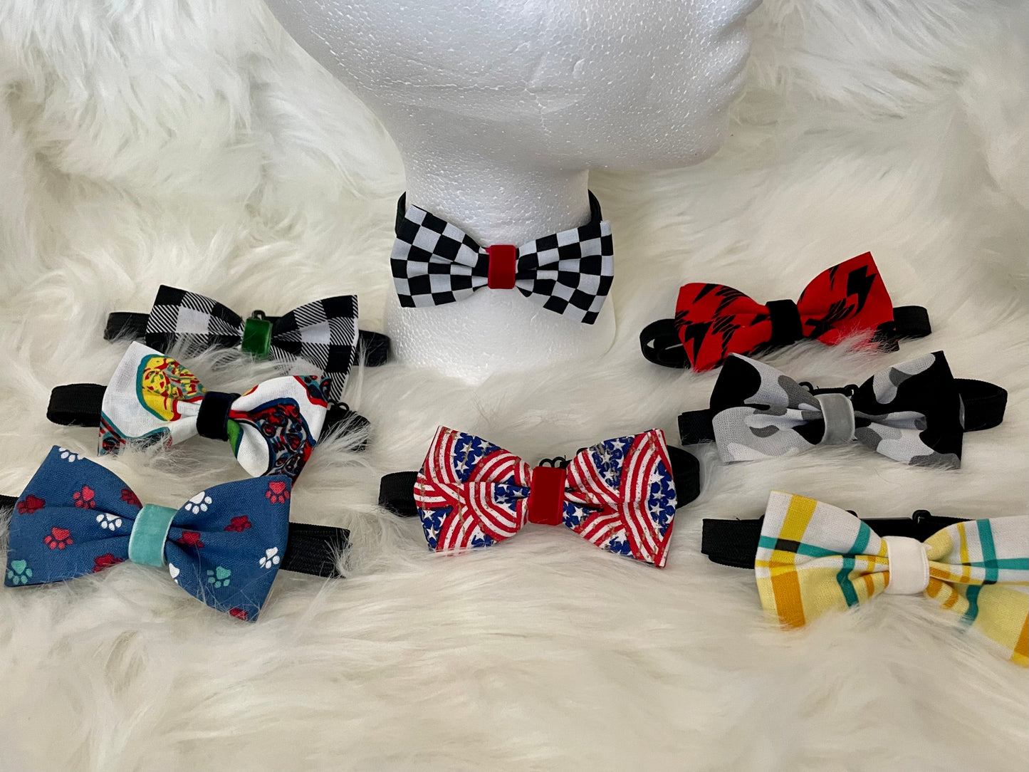 Black, Grey and White Camouflage - Bow Tie Single