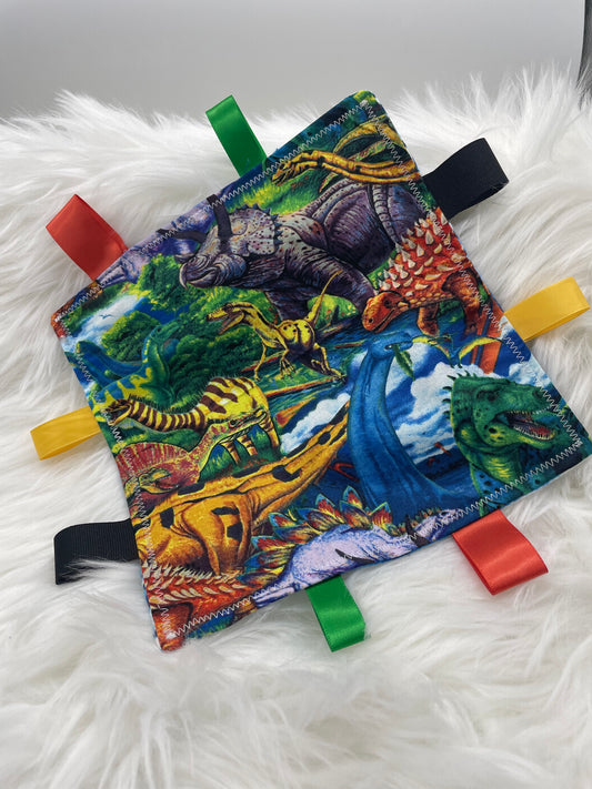 Vibrant Dinosaurs- Crinkle Tag Sensory