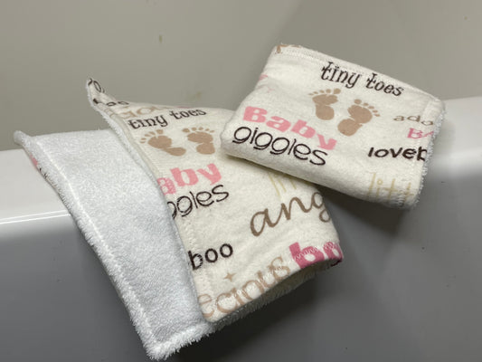 Baby Girl Words - Washcloth