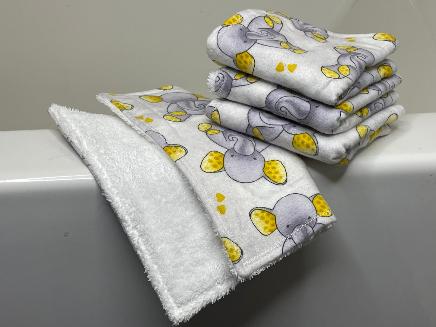 Grey Elephants- Washcloth