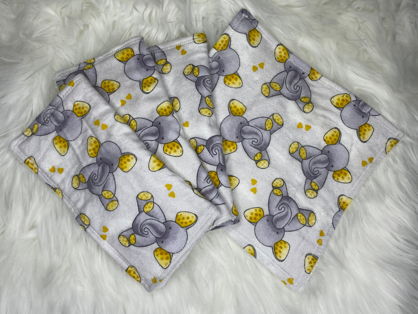 Grey Elephants- Washcloth