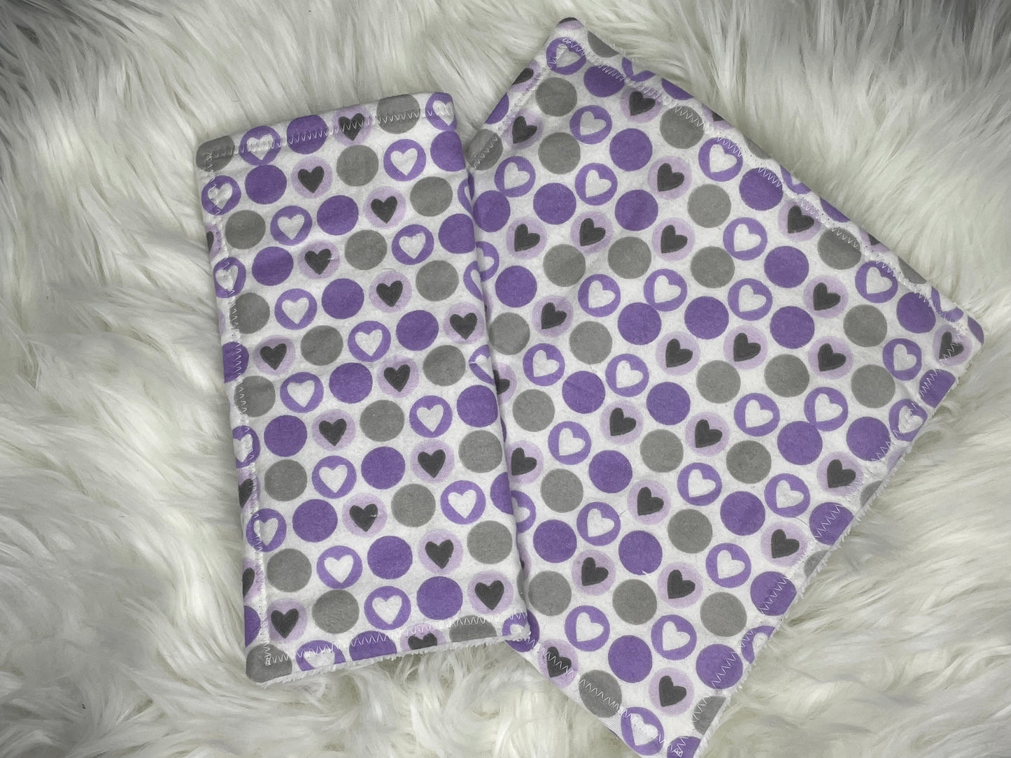 Purple Hearts - Washcloth