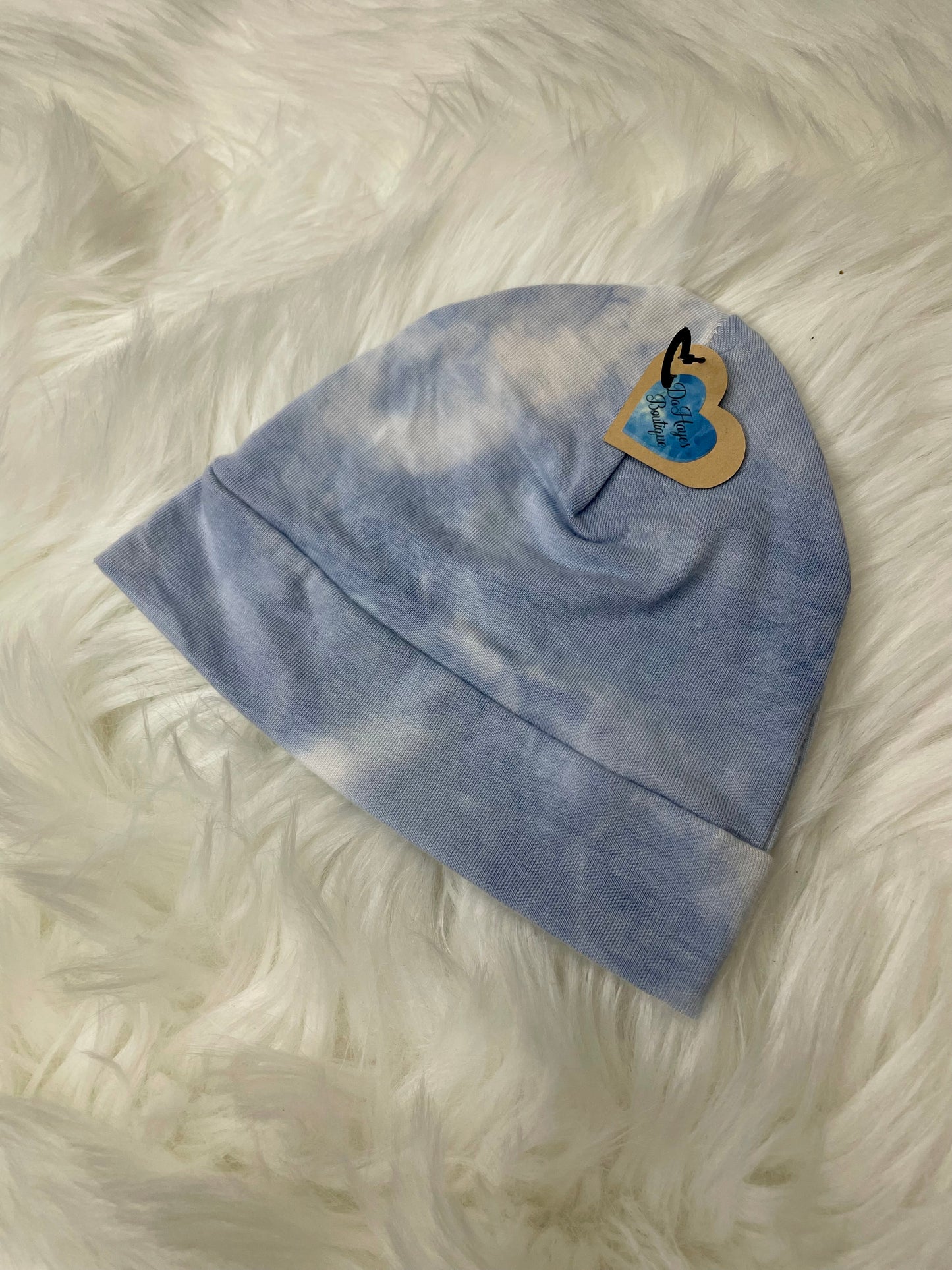 Blue Tye-Dye Beanie Hat