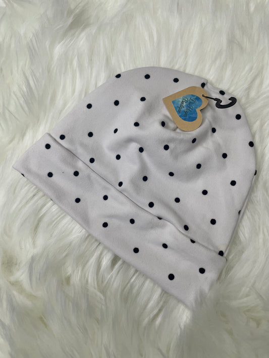 Black Polka Dot Beanie Hat