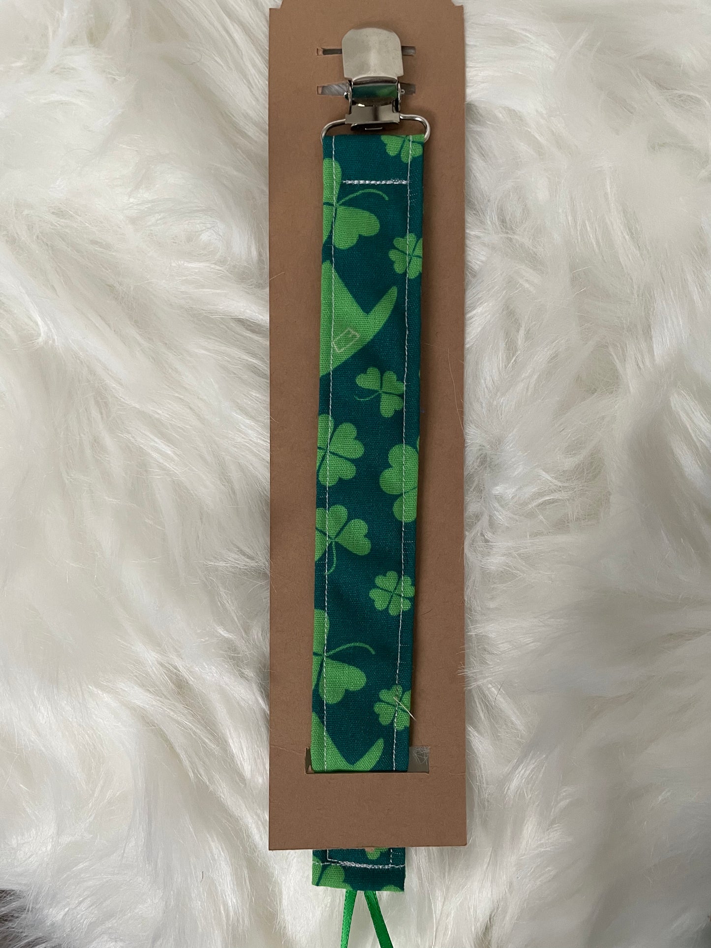 Lucky Shamrocks- Holiday Pacifier/Toy Tether Individual