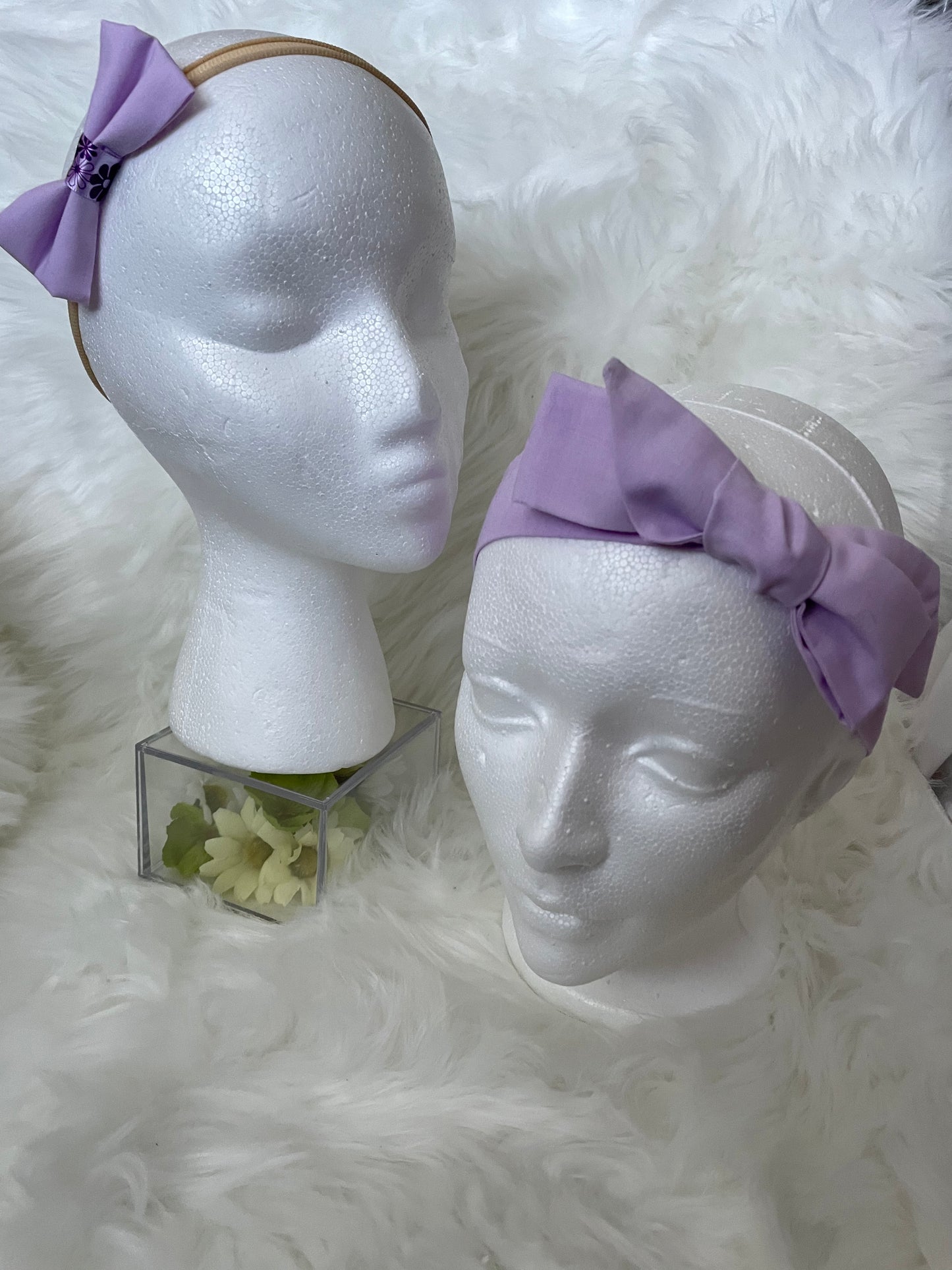 Mommy and Me Fabric HairWrap and Bow Set