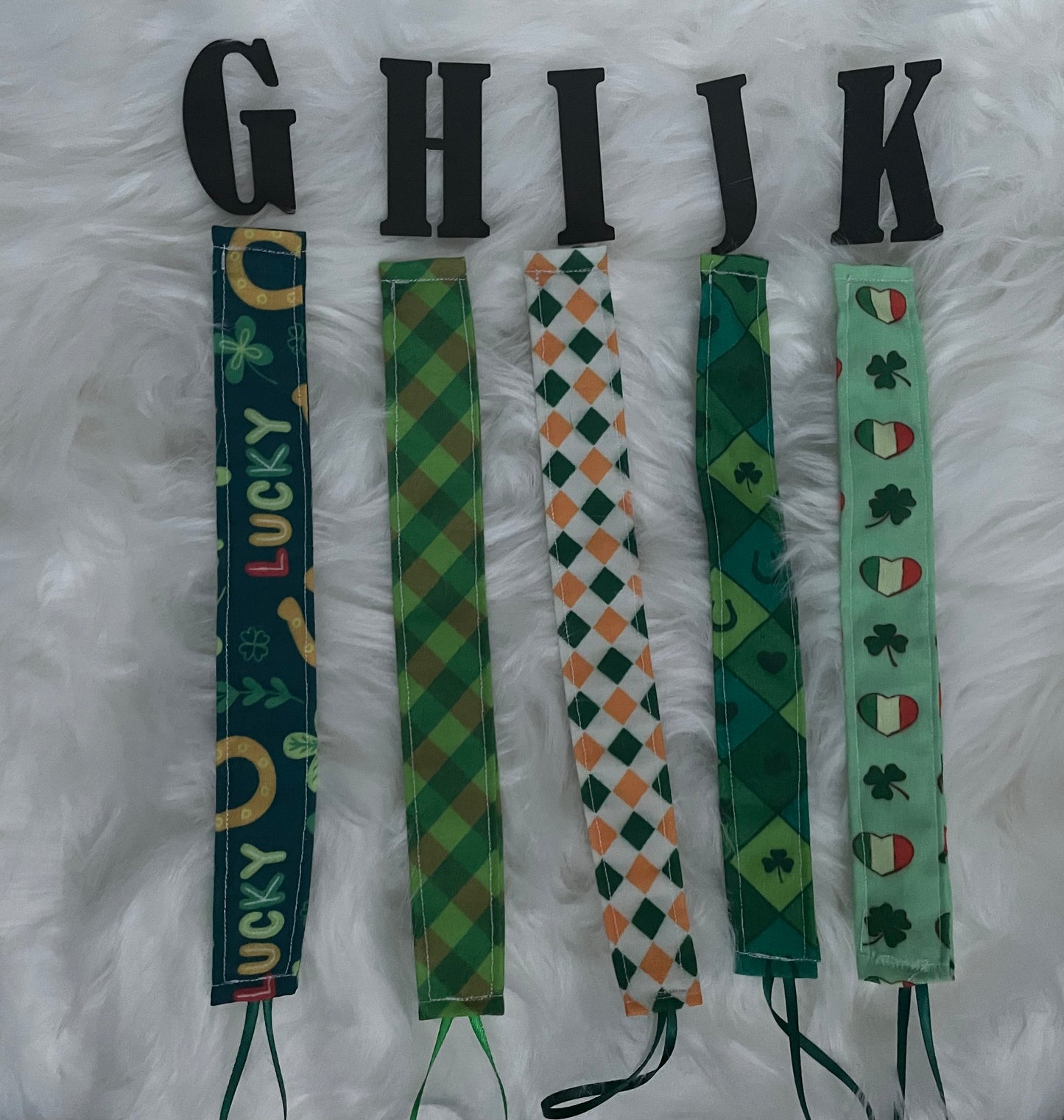 Lucky Shamrocks- Holiday Pacifier/Toy Tether Individual