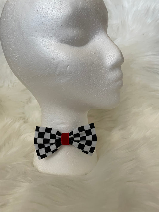 Black and White Checkered- Bow Tie Single
