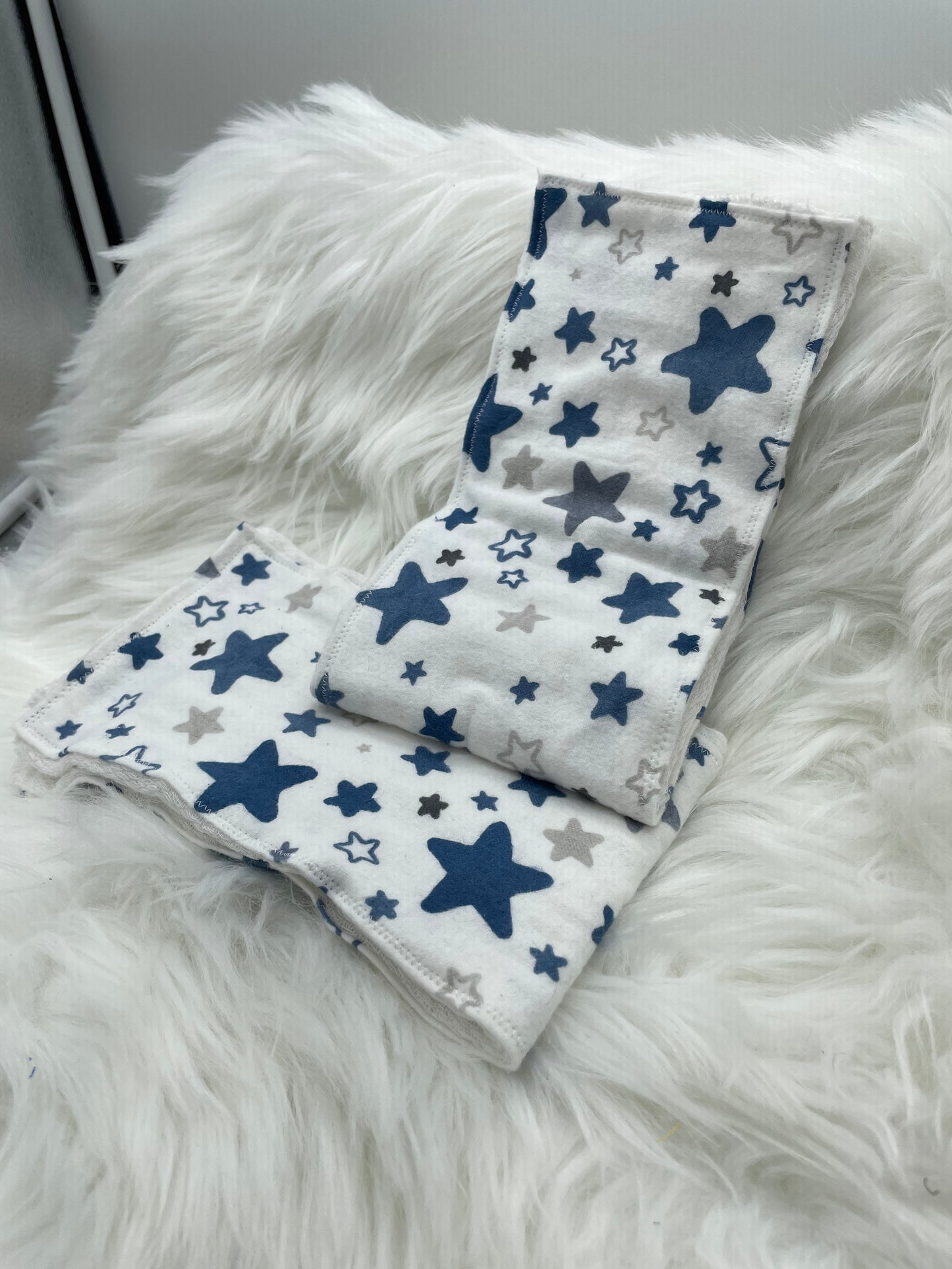 Blue Stars Burp Cloth Set