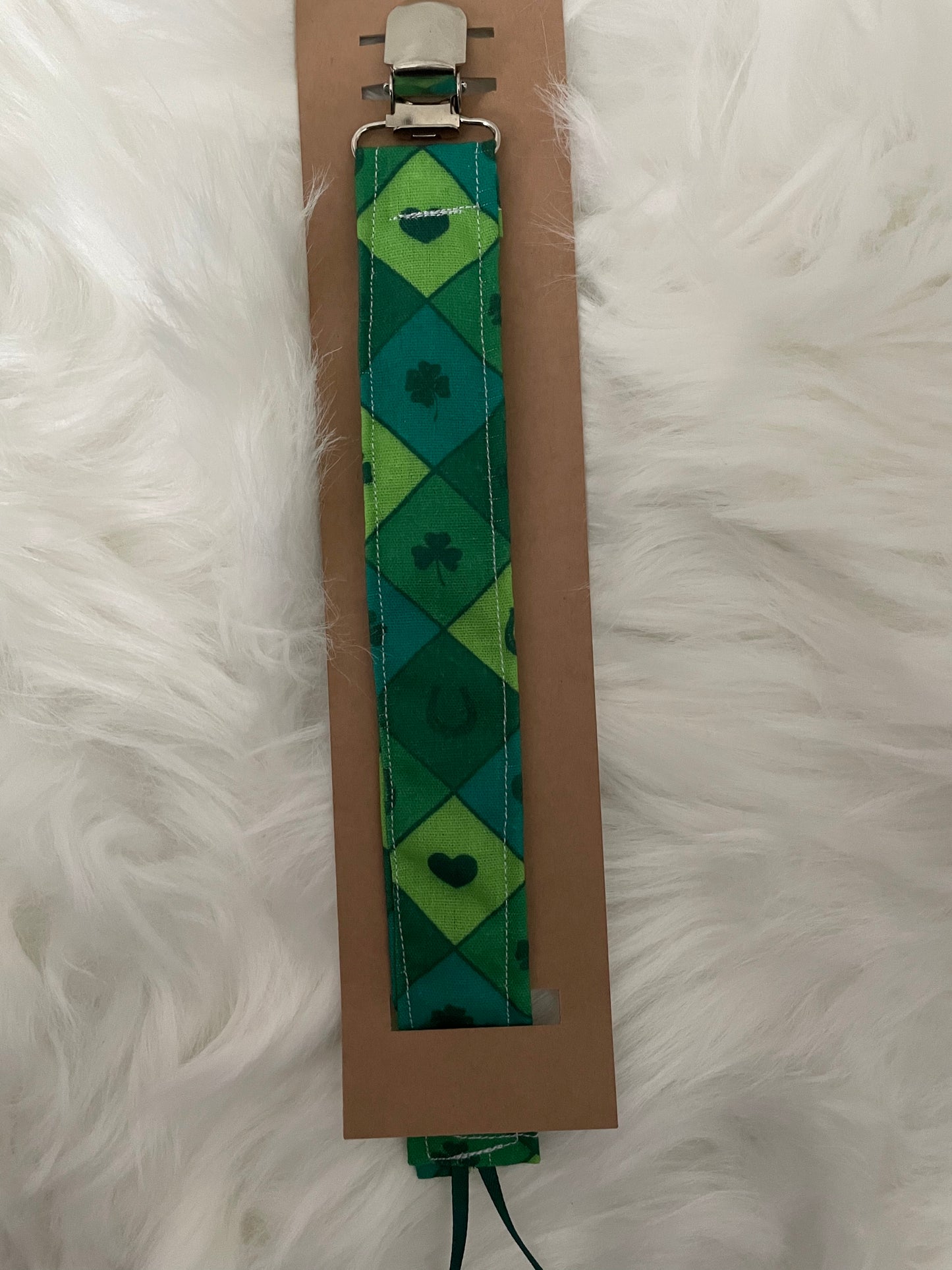 Lucky Shamrocks- Holiday Pacifier/Toy Tether Individual