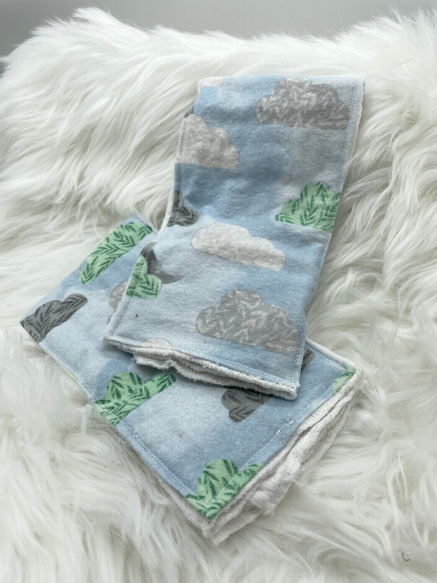 Clouds Burp Cloth Set