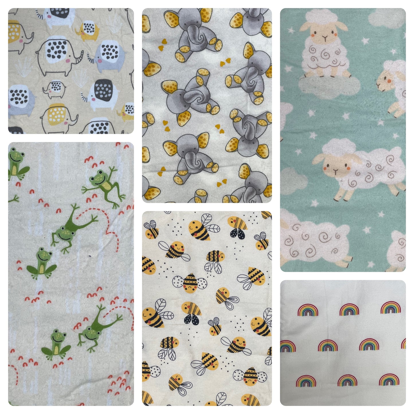 Burp Cloth Set - Neutral Patterns(Made to Order)