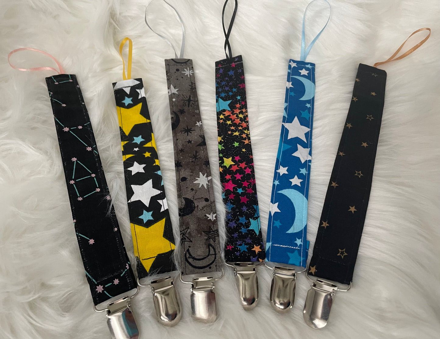 Moons and Stars- Pacifier/Toy Tether Individual