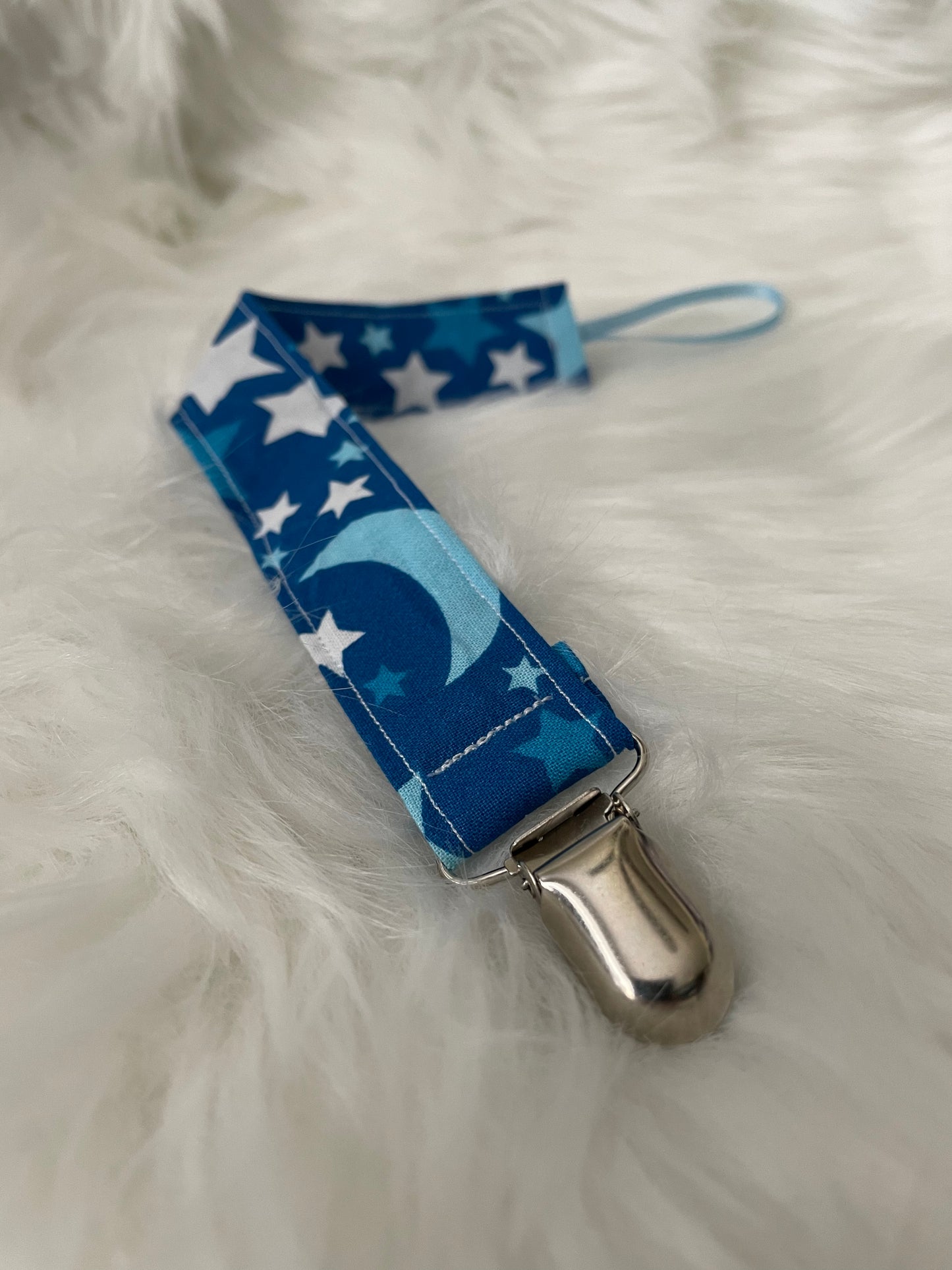Stars and Moons  - Pacifier/Toy Tether Set