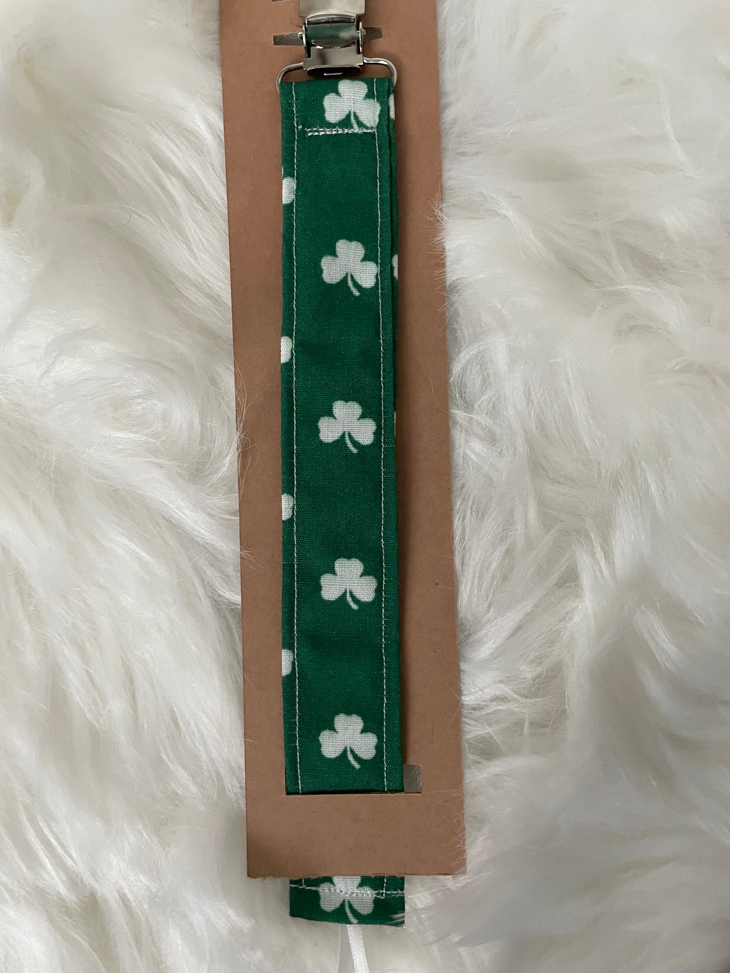 Lucky Shamrocks- Holiday Pacifier/Toy Tether Individual