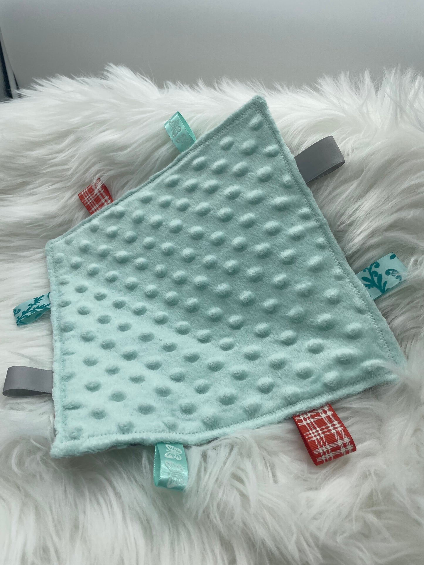 Teal Owls - Crinkle Tag Sensory