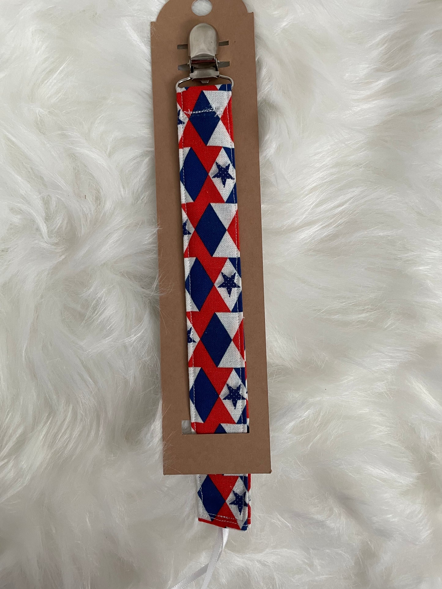 Red, White and Blue - Holiday Pacifier/Toy Tether Individual