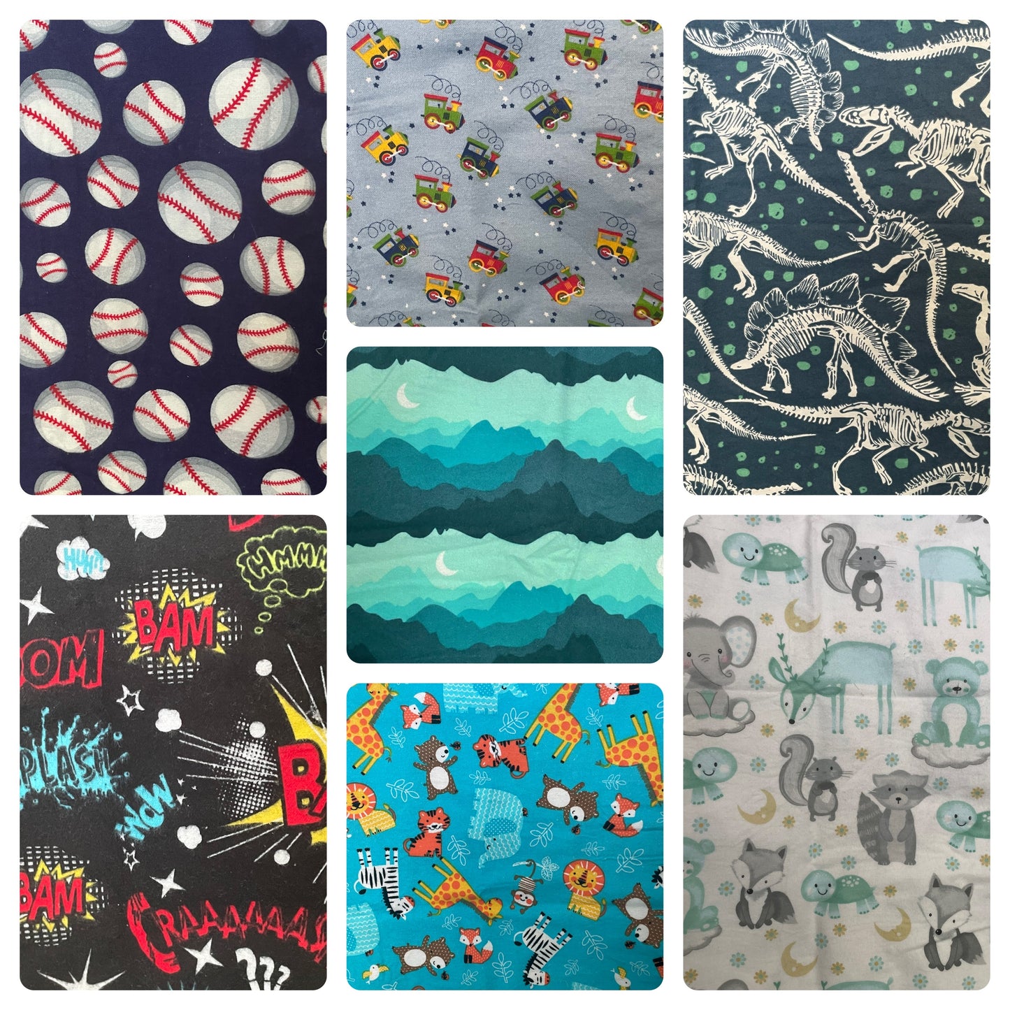 Boys will be Boys - Made to Order Burp Cloth Set