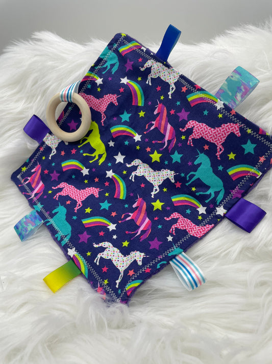 Jewel Tone Unicorn - Crinkle Tag Sensory