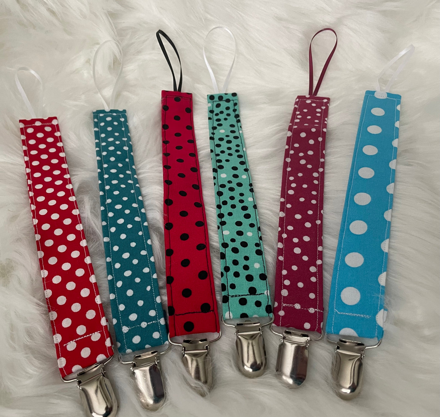 Polka Dots - Pacifier/Toy Tether Individual
