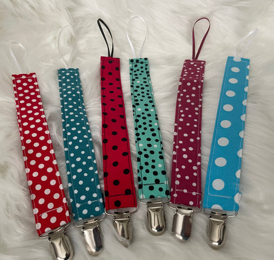Polka Dots - Pacifier/Toy Tether Individual